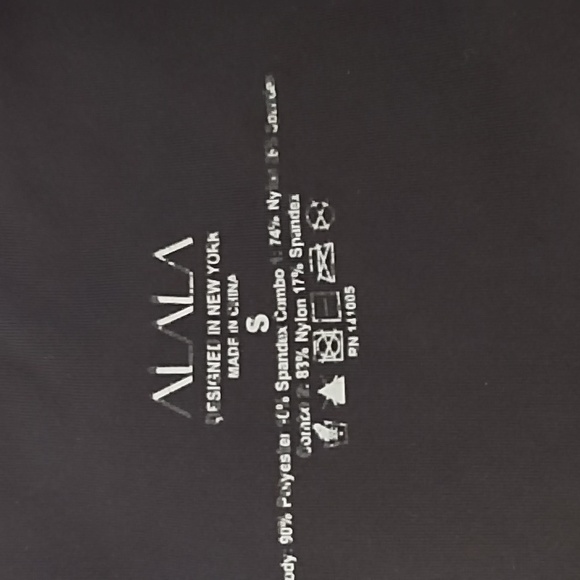 Alala New With Sticker Maroon Velvet Leggings With Black Nylon Side Stripes - Picture 8 of 10